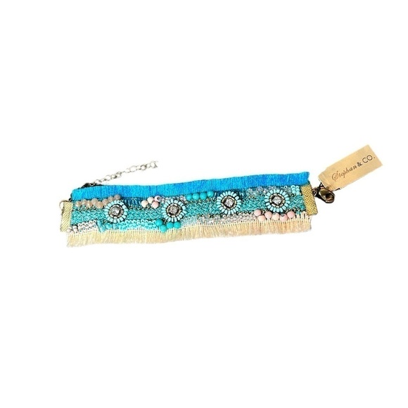 Stephan & Co. Fringe Beaded Braided & Rhinestone Adjustable Bracelet - Picture 2 of 14